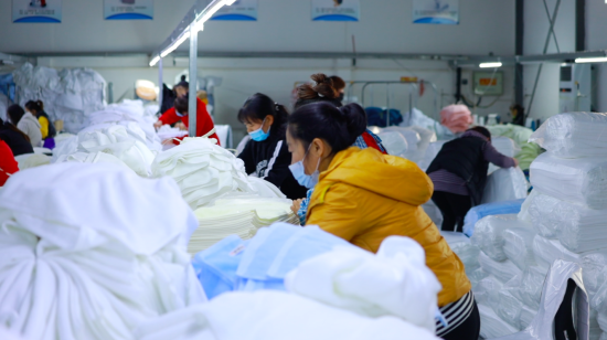 #工厂搓澡巾营业额比去年增长85%#